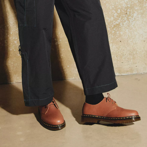 Dr. Martens NEW 1461 Carrara Leather Oxford Shoes in Saddle Tan Men's Size 8 - Picture 3 of 16